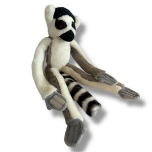 Vintage Lemur Plush Stuffed Animal Toy (2001) Tag-Along Tails by Tangerine Press
